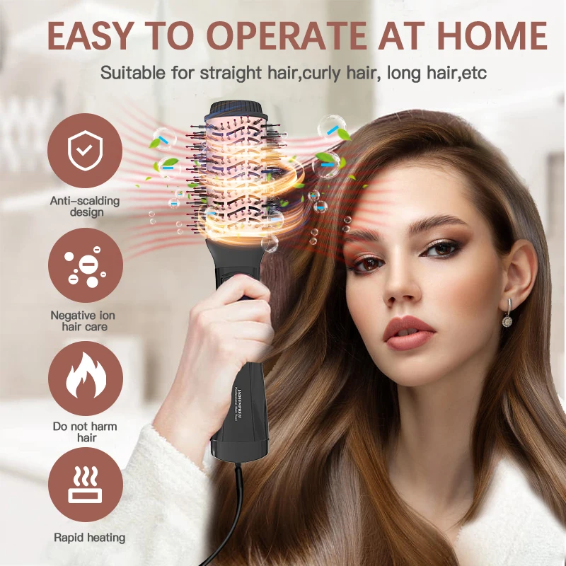 2024 Profesional Hair Dryer and Blow Dryer Brush 4 in 1 110000 Rpm Air Blow Dryer With Negative Ion for Hair Beauty