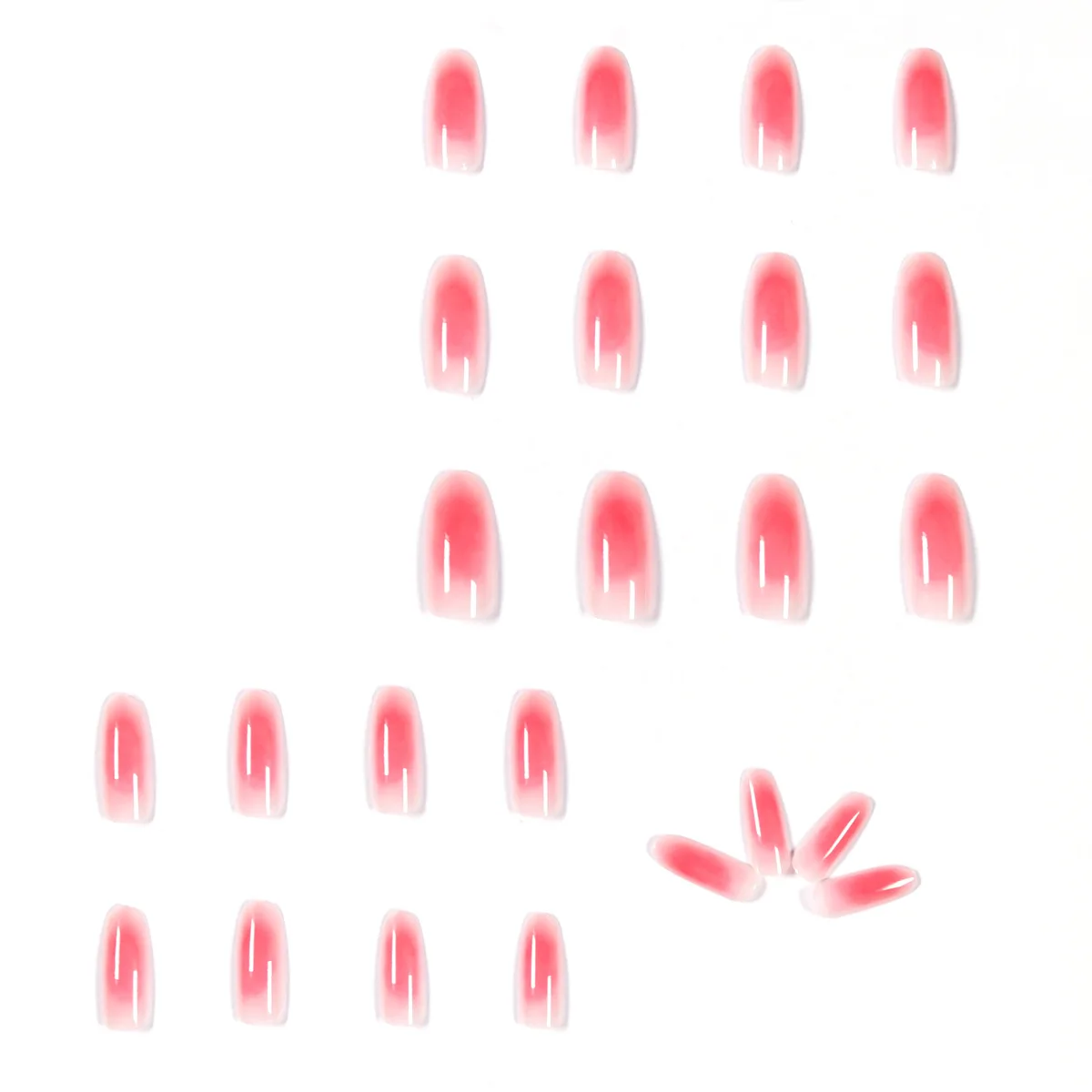 24pcs Sweet Summer False Press On Nails Pink Candy Color Press On Nails 2022 Professional Manicures Beauty Decoration For Nails