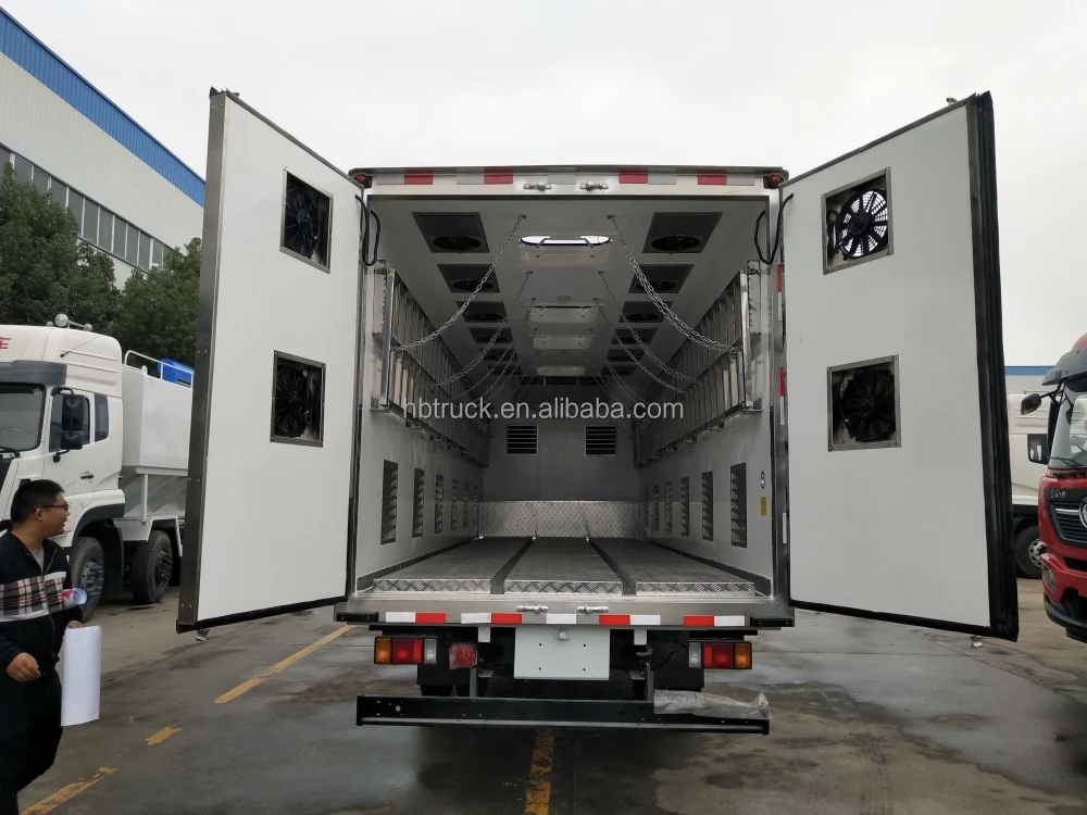 factory sale japan isuzu  6 wheels chicken baby transport truck with refrigerator unit