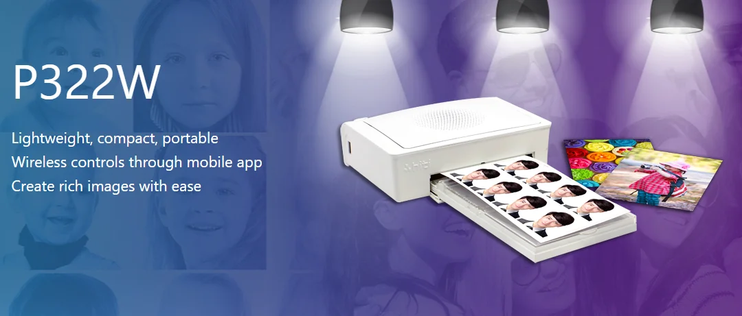 Mini Portable Instant Photo printer Mobile Pocket Thermal Home Photo Printer Hiti P322w
