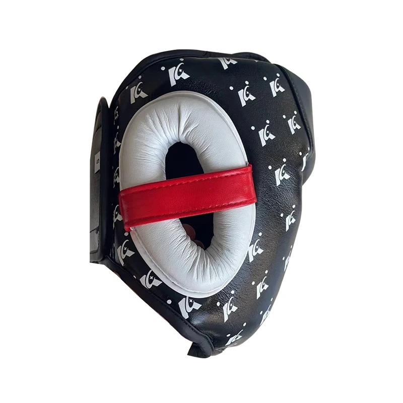 ANGTIAN wholesale leather mma muay thai training head gear professional boxing head guard