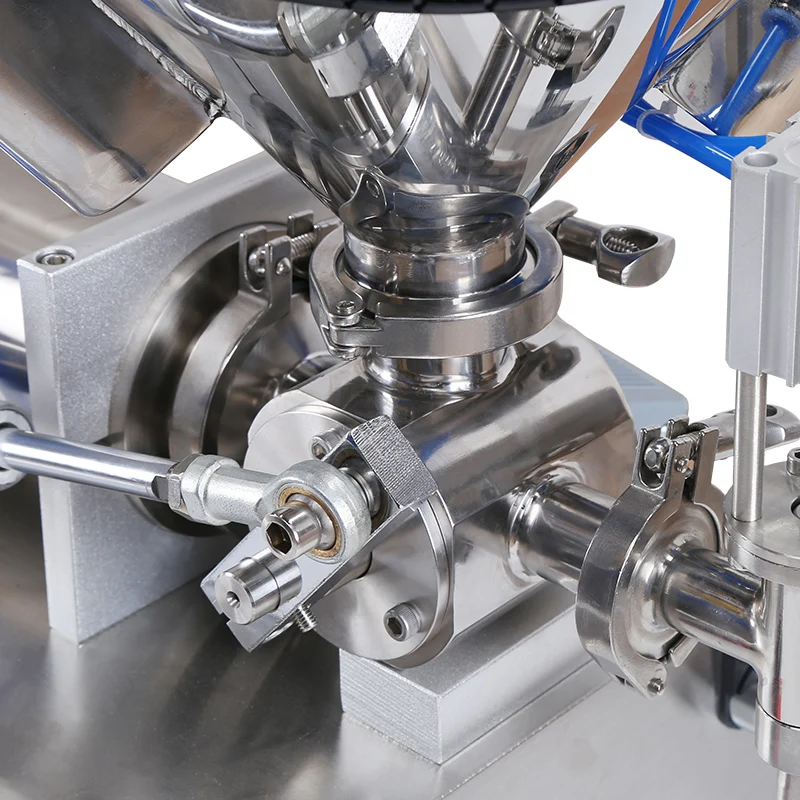 wholesalers Semi-automatic Petrolatum wax oil , butter, sauce heating and mixing paste filling machine