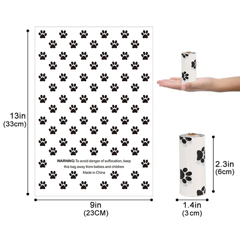 Customized Logo High Quality Sustainable Dog Poop Bags 20 Rolls  New Look Guaranteed Leak Large Dogy Poop Bag