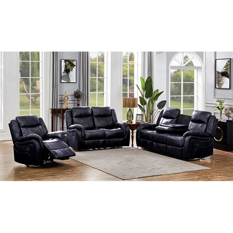 Good Stittching New Style Leather Luxury Selling Price Recliner Sectional Corner Sofa