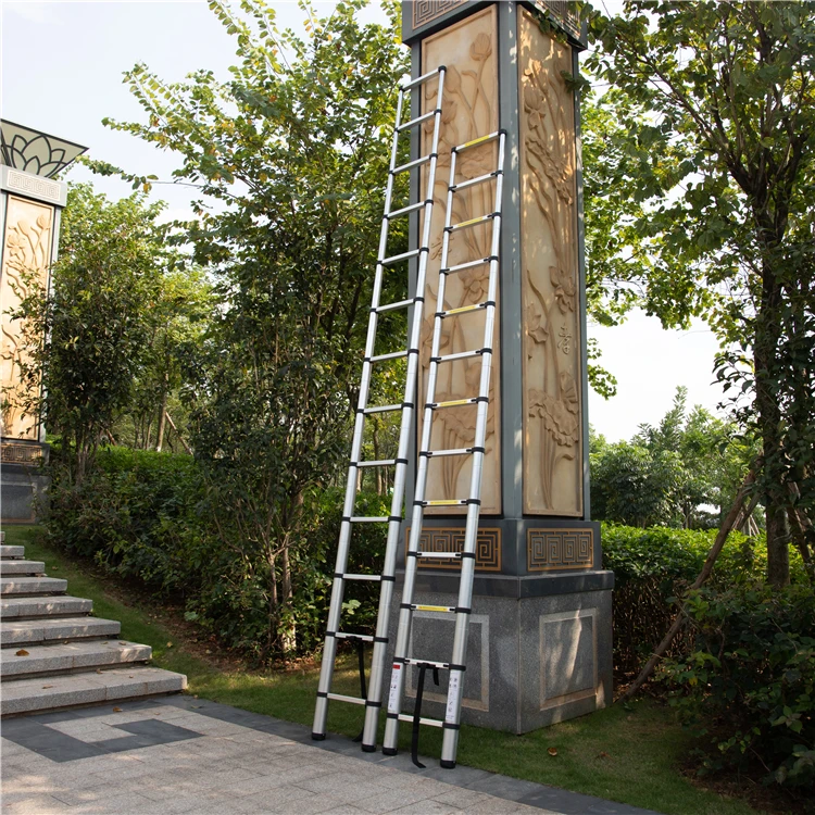 folding ladders feature aluminum telescopic extension ladder