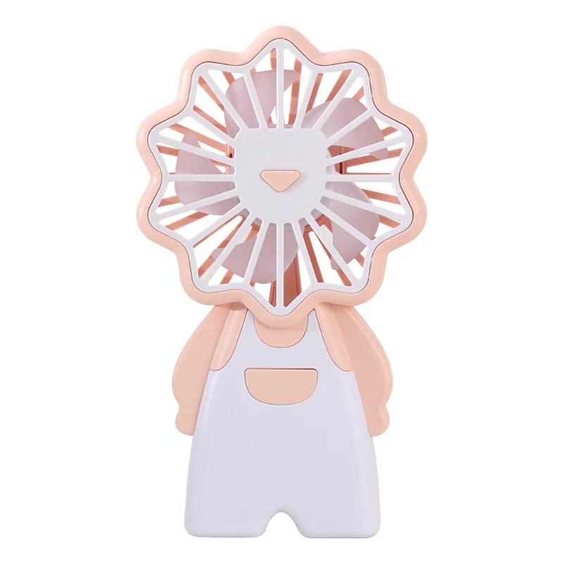 Handheld Lion Personal Fan Small Handy Cooling Rechargeable Mini Air Fans USB Charge Portable Pocket Fans