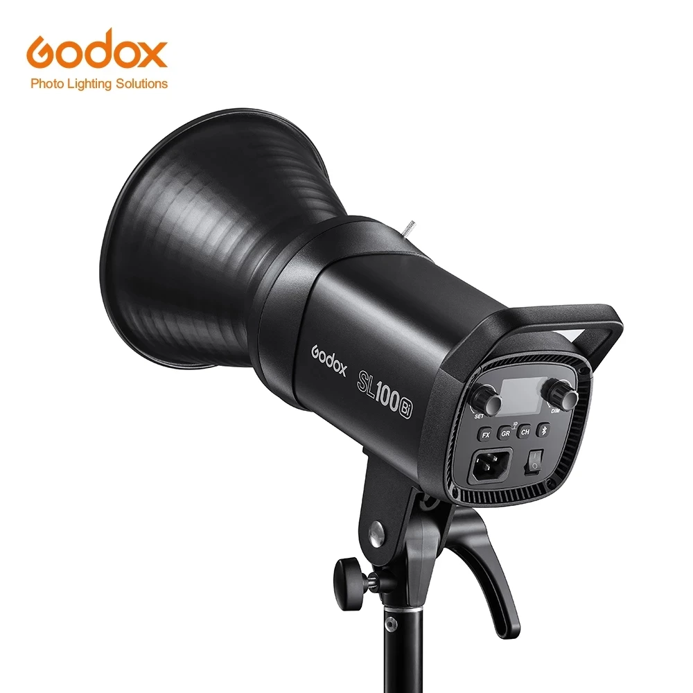 Godox SL100Bi SL100D LCD Panel Photography Lighting 5600K / Bi-Color 2800-6500K Bowens Mount Studio Light 100W Outdoor Shooting