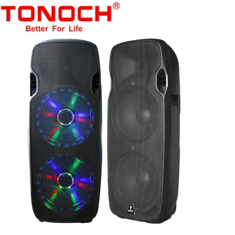 Double 15 inch  Professional audio bass BT Speaker With LED from manufacturer