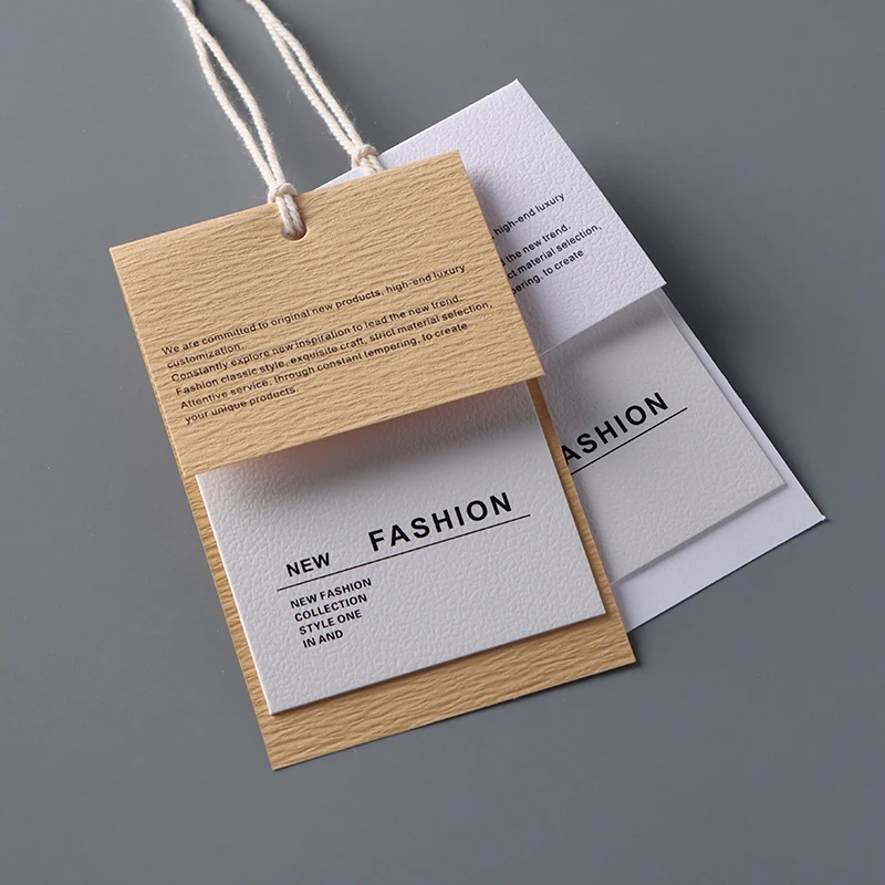 Best selling hang tag rope Custom Clothing seal string Hang Tag Paper Customer Logo Printed clothing tags labels for clothing