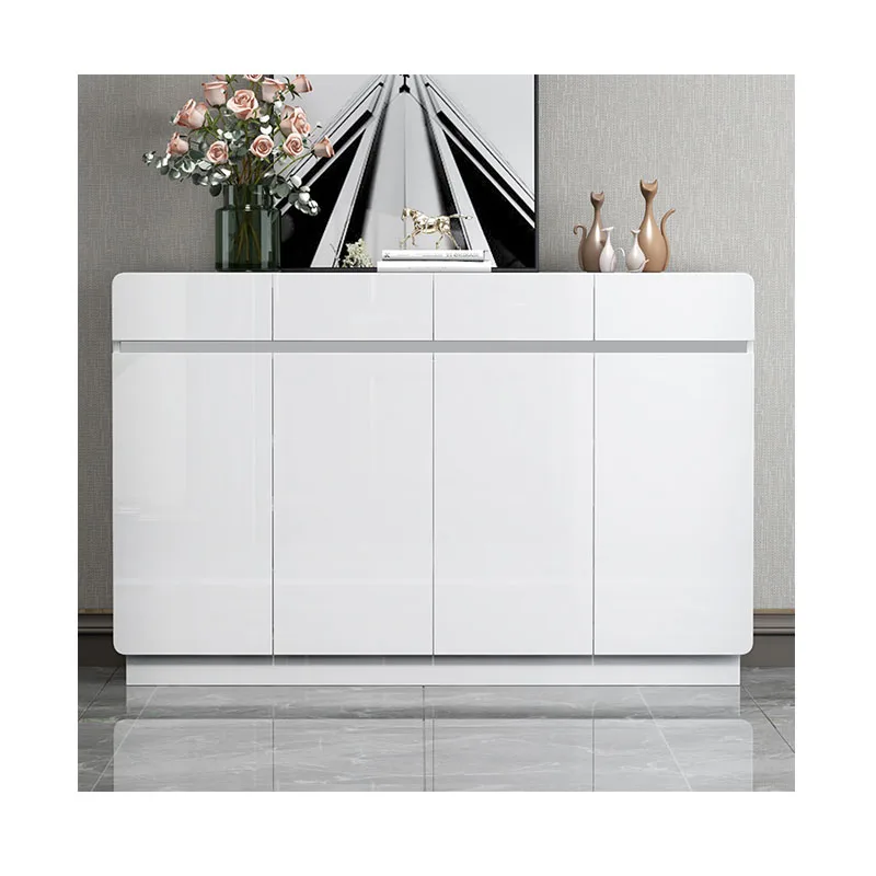 Modern wooden shoe cabinet white for entrance shoe rack cabinet minimalist home furniture
