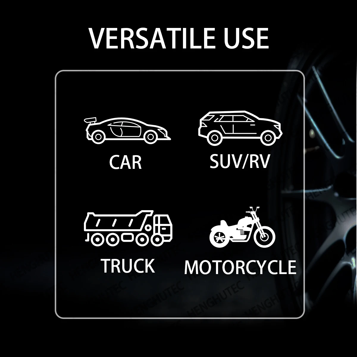 Accurate MCN-523 Digital Tire Pressure Gauge - LED Display, Customizable Preset for Vehicle Safety