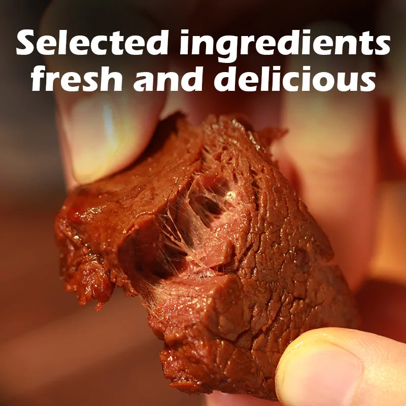 207g Reliable Manufacturer Beef Meat Chinese Food Leisure Meat Snacks Shredded Spicy Beef Jerky Delicious Dried Beef