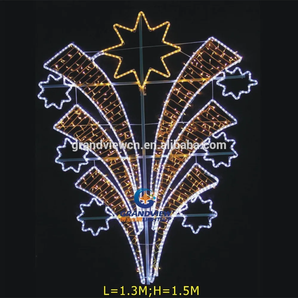 led festival pole street motif light for outdoor decoration