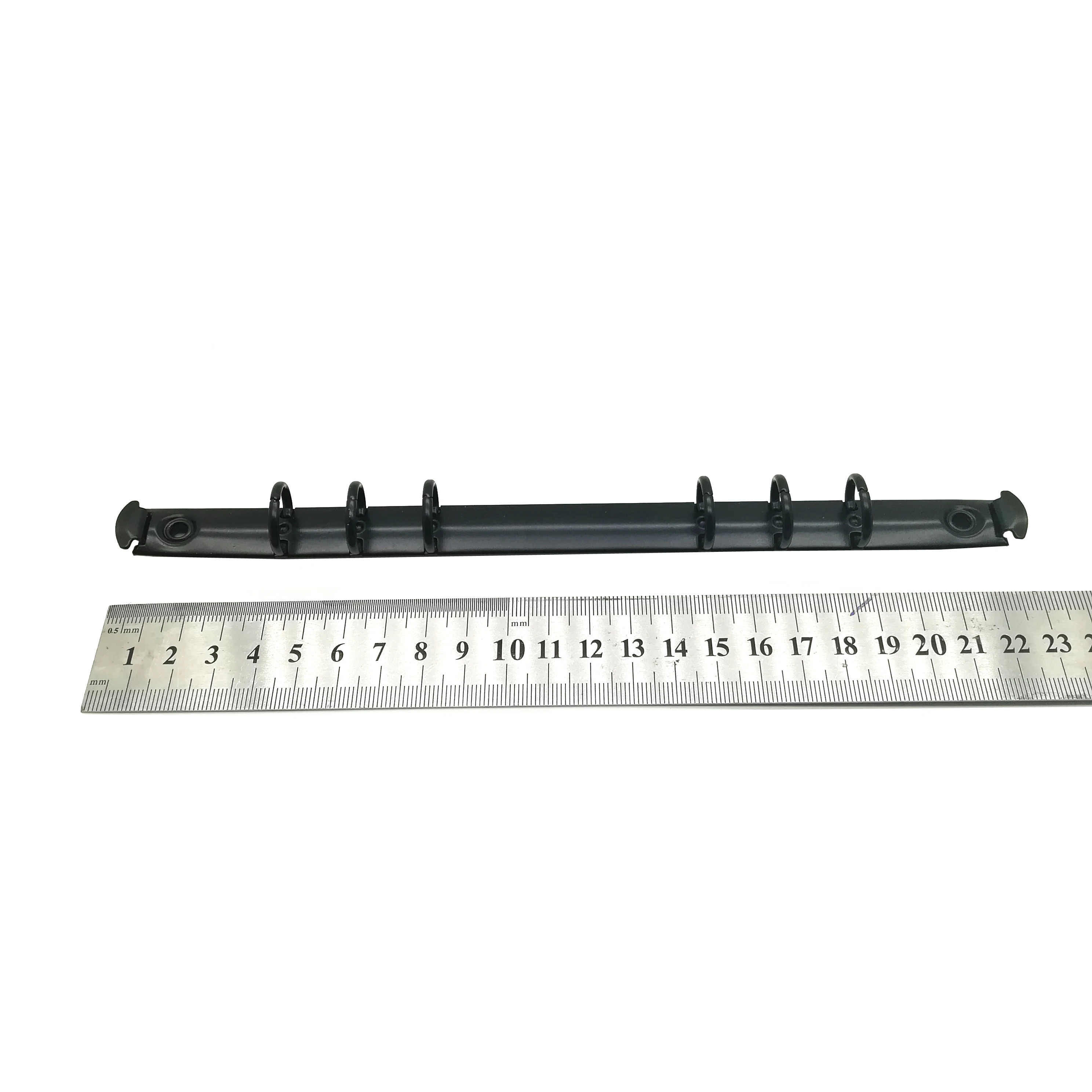 paper clip holder file fastener metal black colour  mini  6 o ring binder mechanism