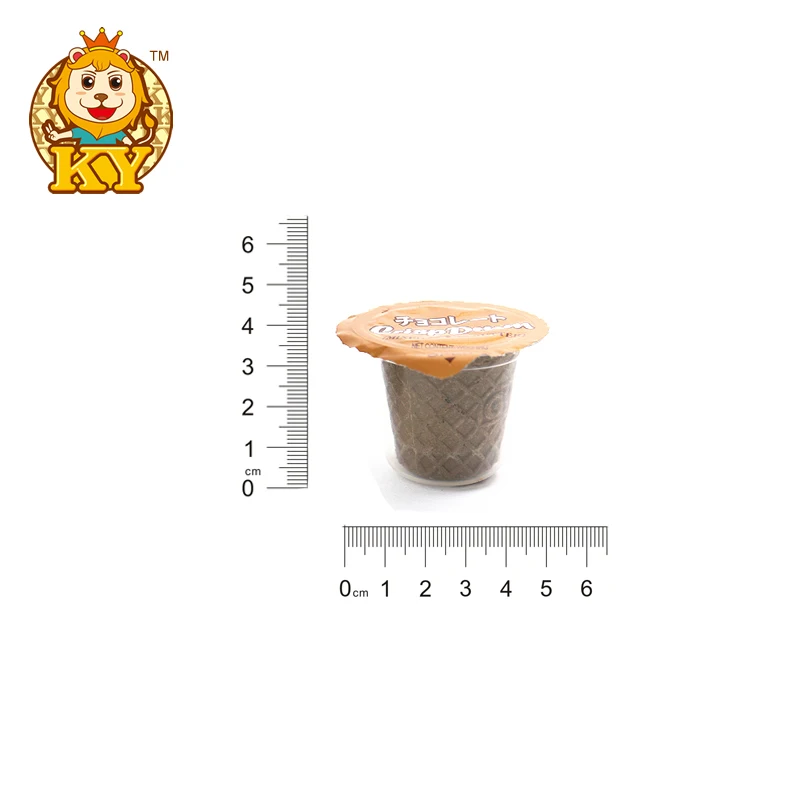 Candies supplier wholesale custom 8.5g mini chocolate cup with biscuit ball