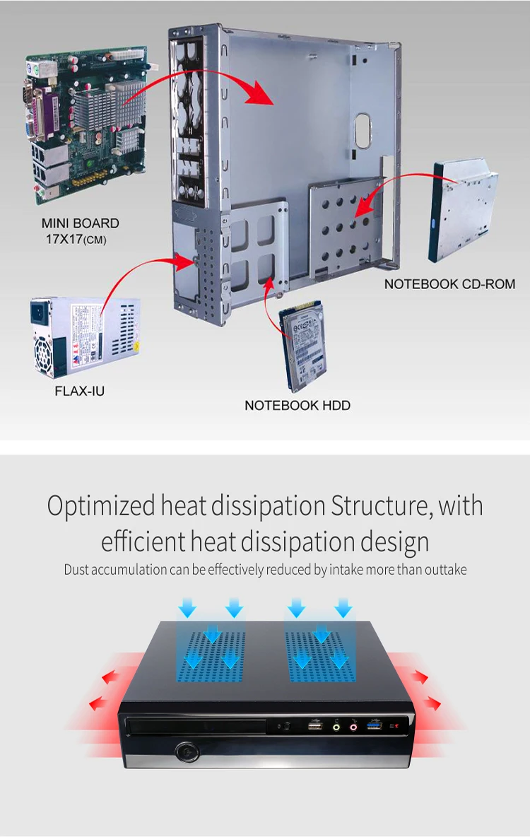 Leadway 2023 HOT SALE,Most Popular High Quality Factory OEM, power supply, Gaming, Mid Tower, ITX Slim Desktop,Mini-ITX Chassis