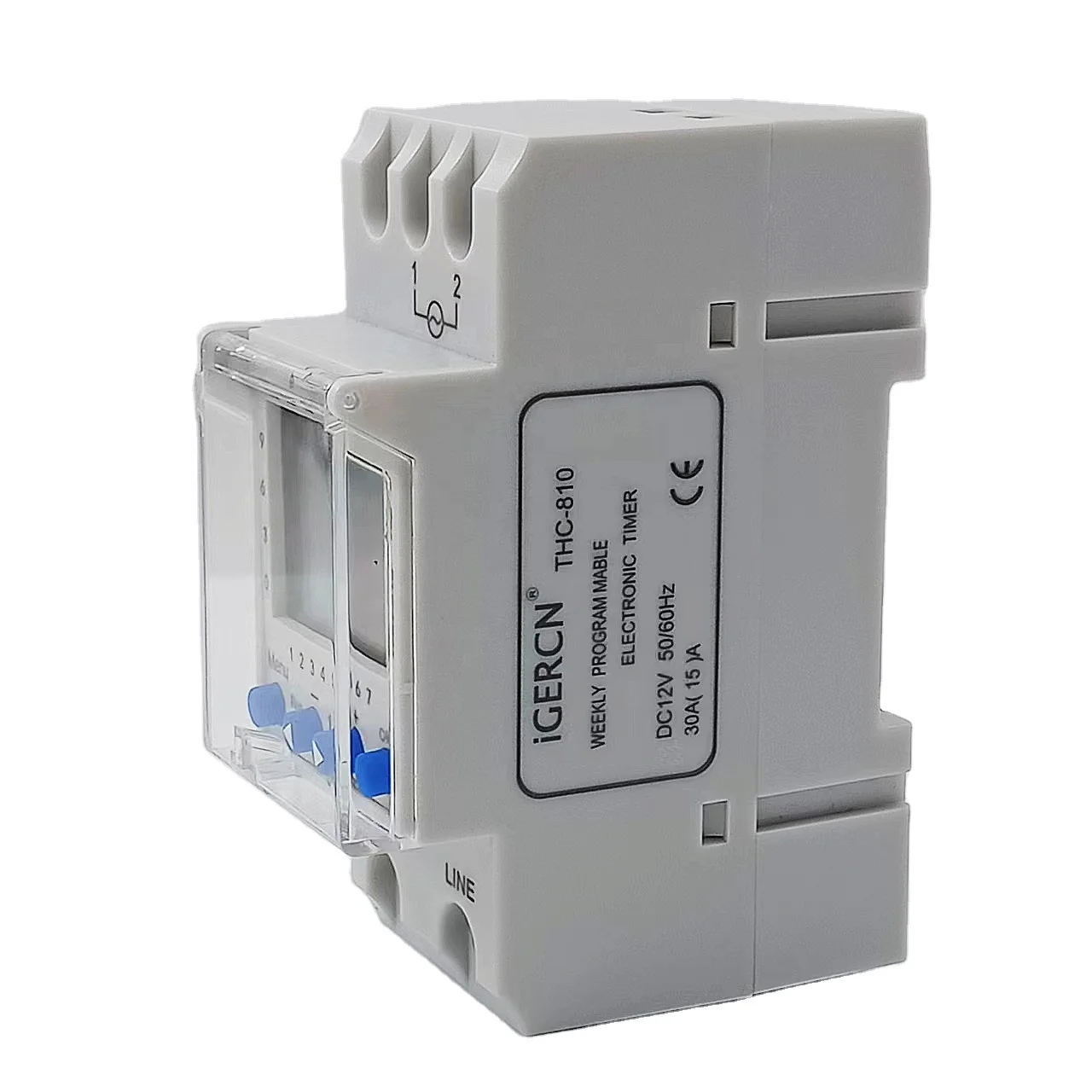 12V DC Electrical Time Switch Control THC-810  30amp Timer Relay AUTO  24hours 7 days  Six langauages programming