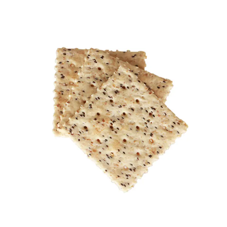 Low sugar low fat Chia Seed crackers biscuits milk Flavor Sea salt soda crackers biscuits