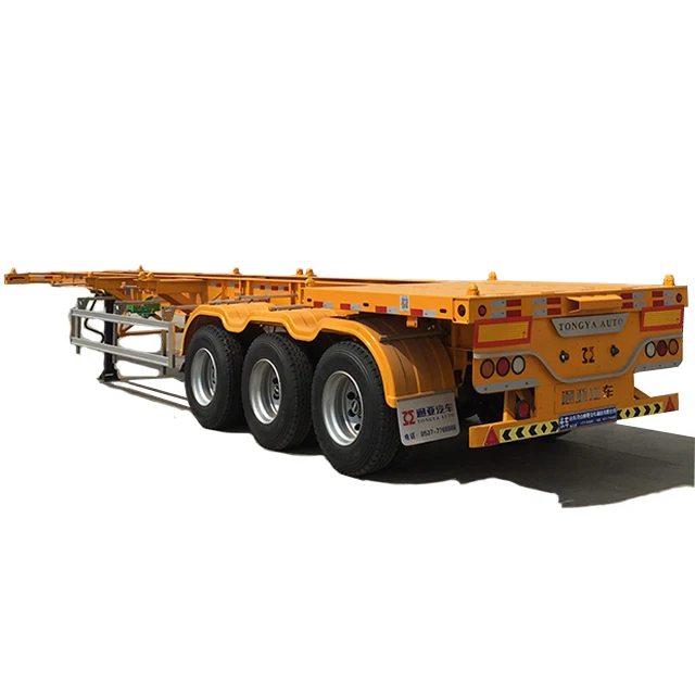 china factory 3 or 2  axle skeleton semi trailer container transportation semi trailer