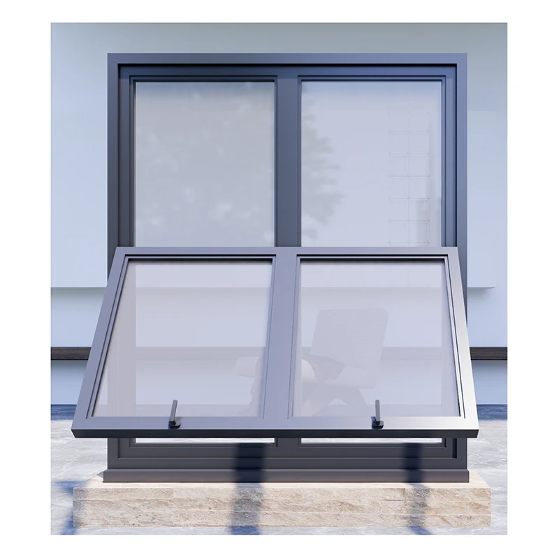 Simple Design Low Price High Quality Upward Casement Window Aluminum Alloy Heat Insulation Sound Insulation Bay windows