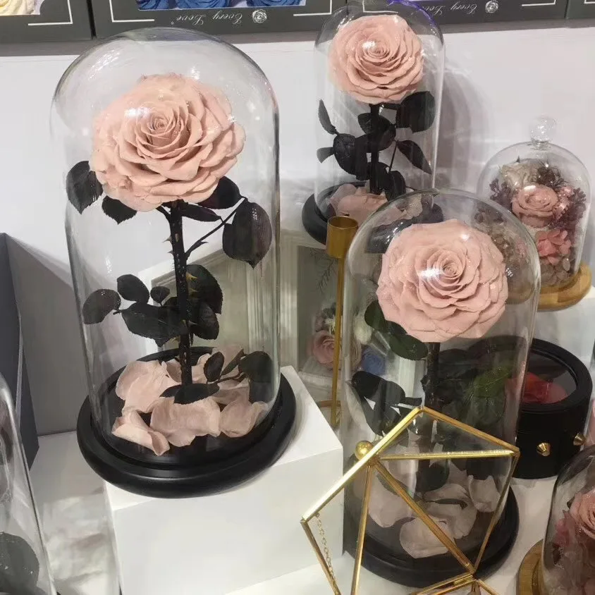 Grade A Last 5 Yeas Love rose Flora Best Quality Forever Preserved Eternal Rose in glass