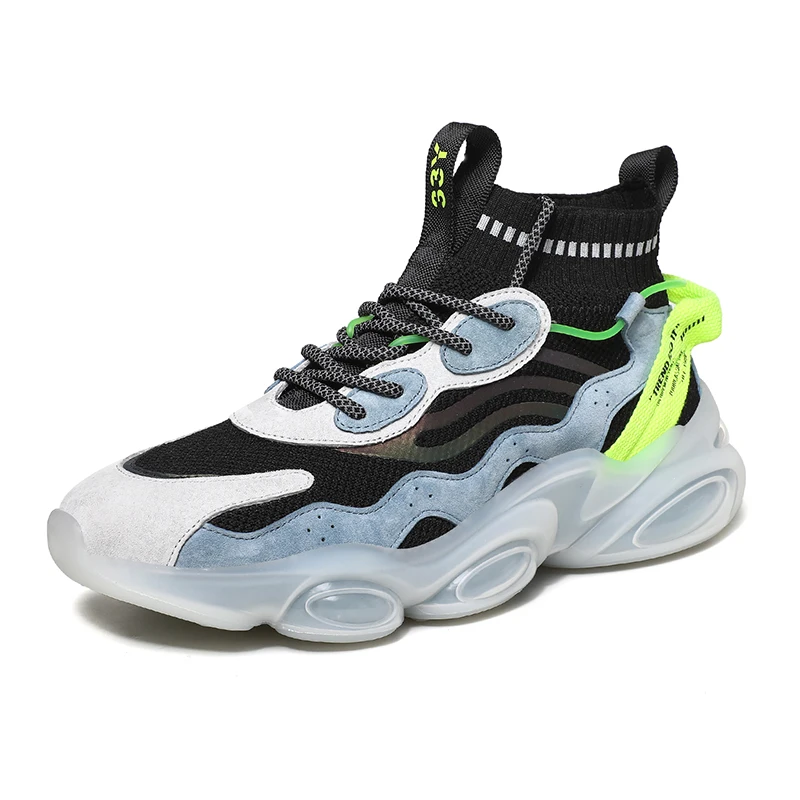 
High Quality Fashion Comfort Lace-up Men Sneakers Breathable Sport Shoes Flying men shoes sports shoes 