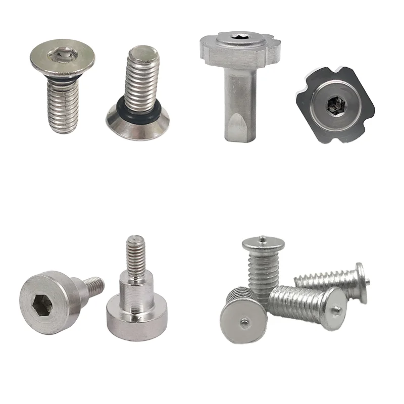 Flat Bolt screw cross recess Torx slotted hexagon-Black yellow zinc SS304