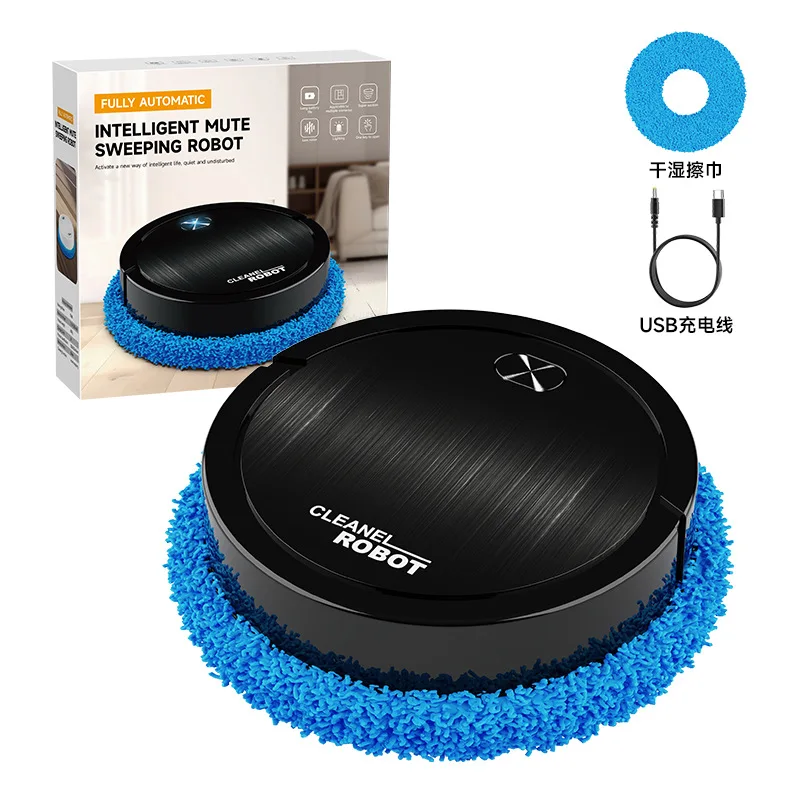 Fully automatic household silent mopping robot intelligent sweeping and mopping cloth self-cleaning washing integrated device