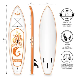 FUNWATER sup Drop shipping sup paddle board inflatable plastic sup paddle board prone paddle board for unisex