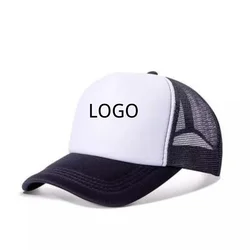 Net cap Customized Your Own Logo Design Snapback Hat Mesh Fabric Flat Billed Trucker Hats