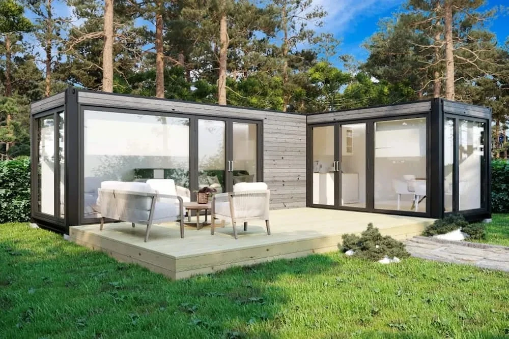 Luxury prefab modular foldable house expandable container prefabricated prefab container homes with toilet bathroom kitchen