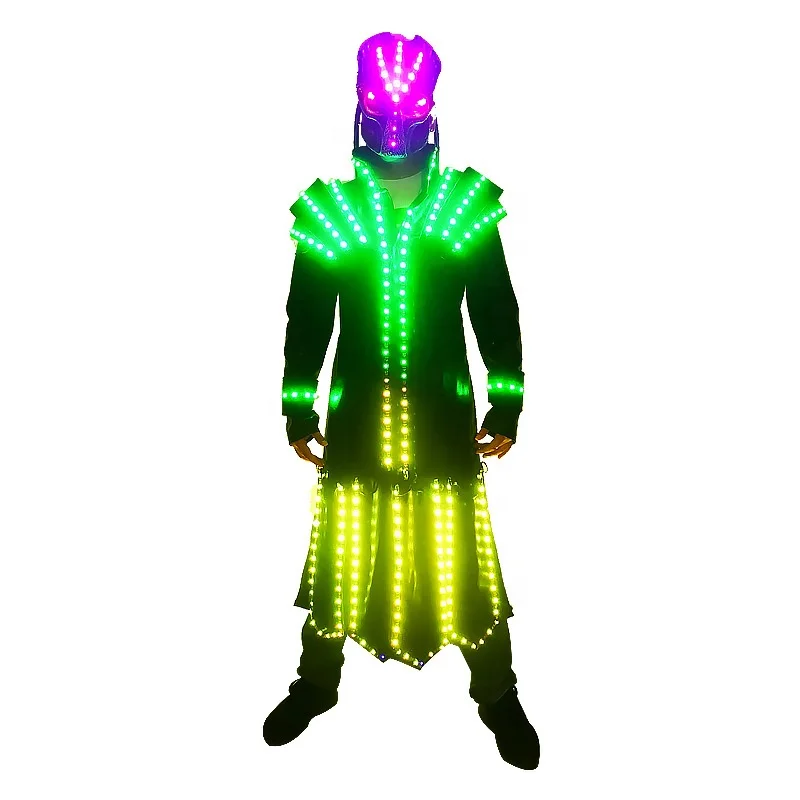 Remote Control RGB Led Robot Costume Cosplay Suits Transformer Robot Dress Performance Wear Glow Costumes Suit For Bar Clubs