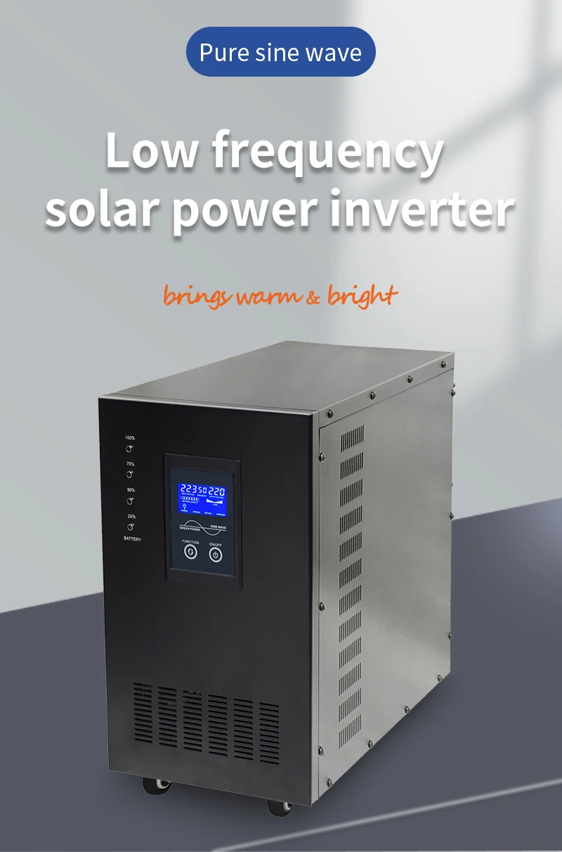 Hot Sale 8KW 1 Phase 120V Solar Hybrid Inverter MPPT or PWM Controller 10KW 12KW Low Frequency Hybrid Solar Inverter