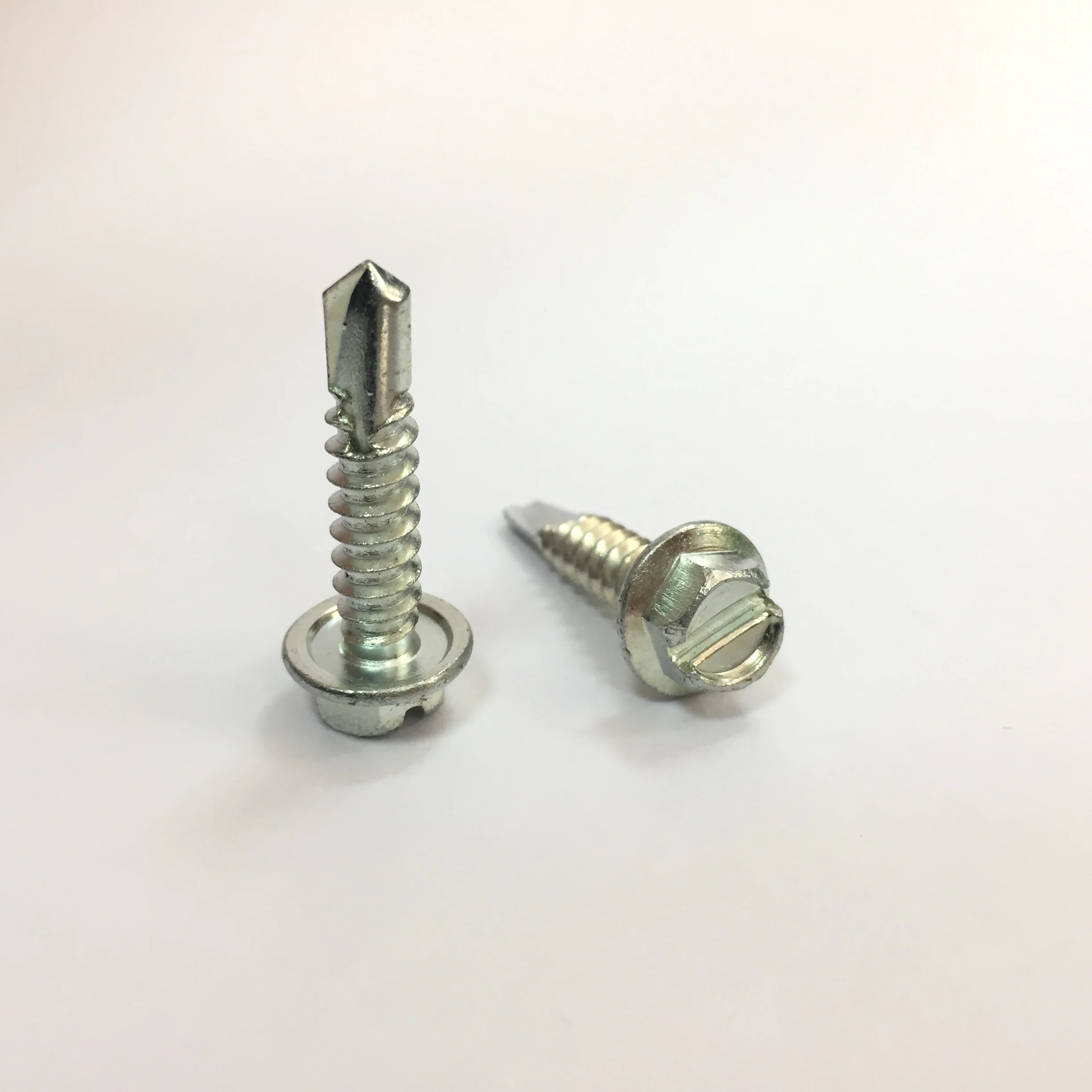 hex flange head self drilling screw for woodworking cheap price zinc plated self drilling screw