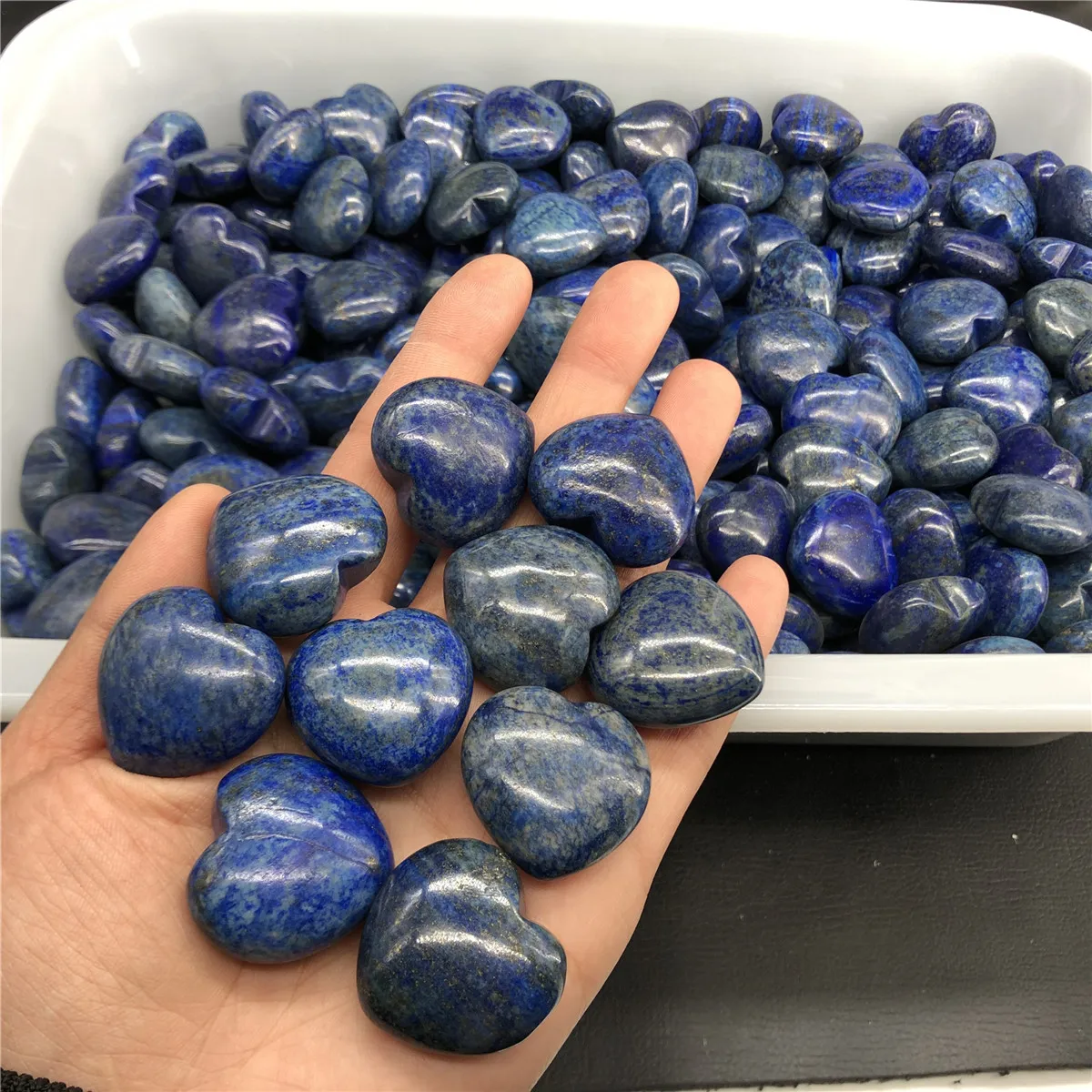 Wholesale Cheap Crystal Heart Healing Quartz Love Heart Lapis lazuli jasper Natural Crystal Quartz