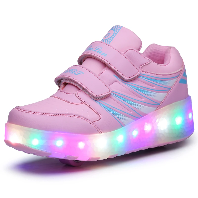 Children Baby Luminous Shoes Boys Girls Light Up Colorful Glowing Sneakers Kids Leisure Sports Christmas Halloween
