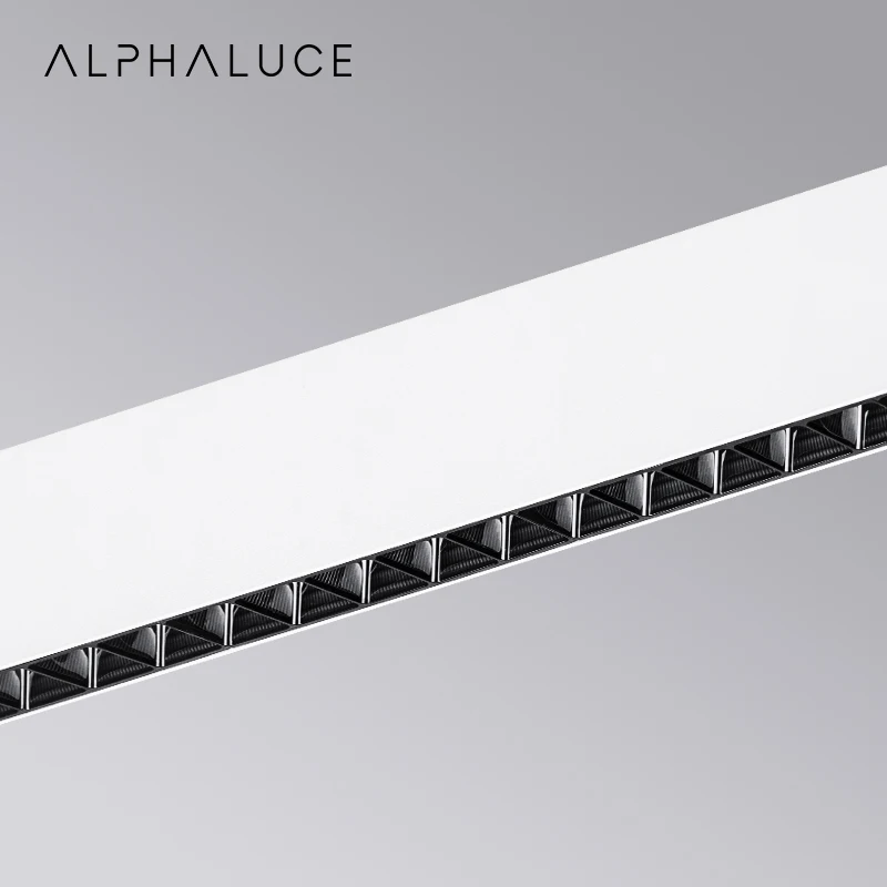 Alphalighting Recessed Office Led Ceil System Lighting Black White Modern Ip20 Indoor Led Linear Pendant Light