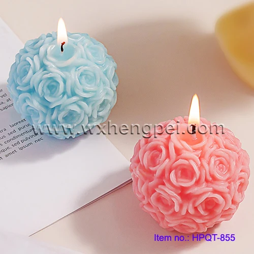 Romance wedding gift candles rose ball candle / Rose Ball Shaped Candles