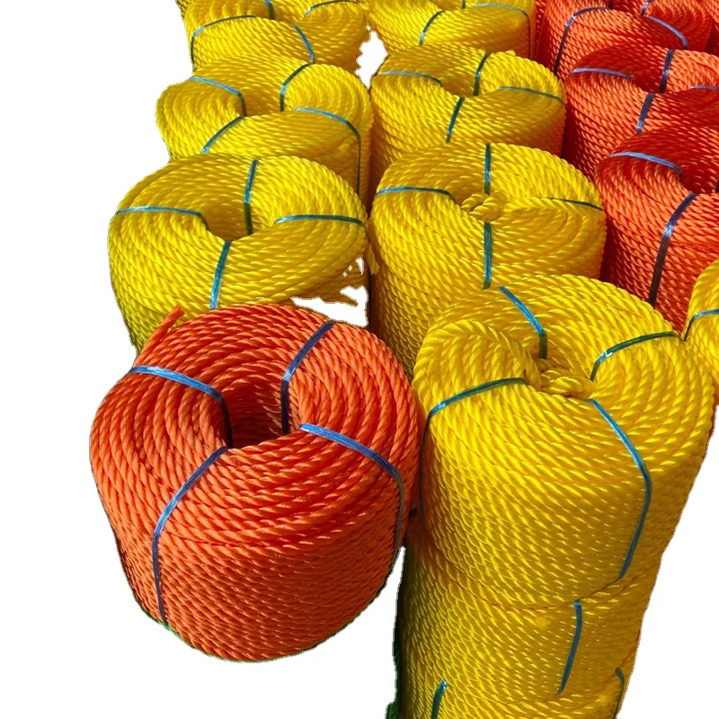 Heavy Duty PP PE Mono  3/4 Strands Twisted  Multi-Purpose Rope