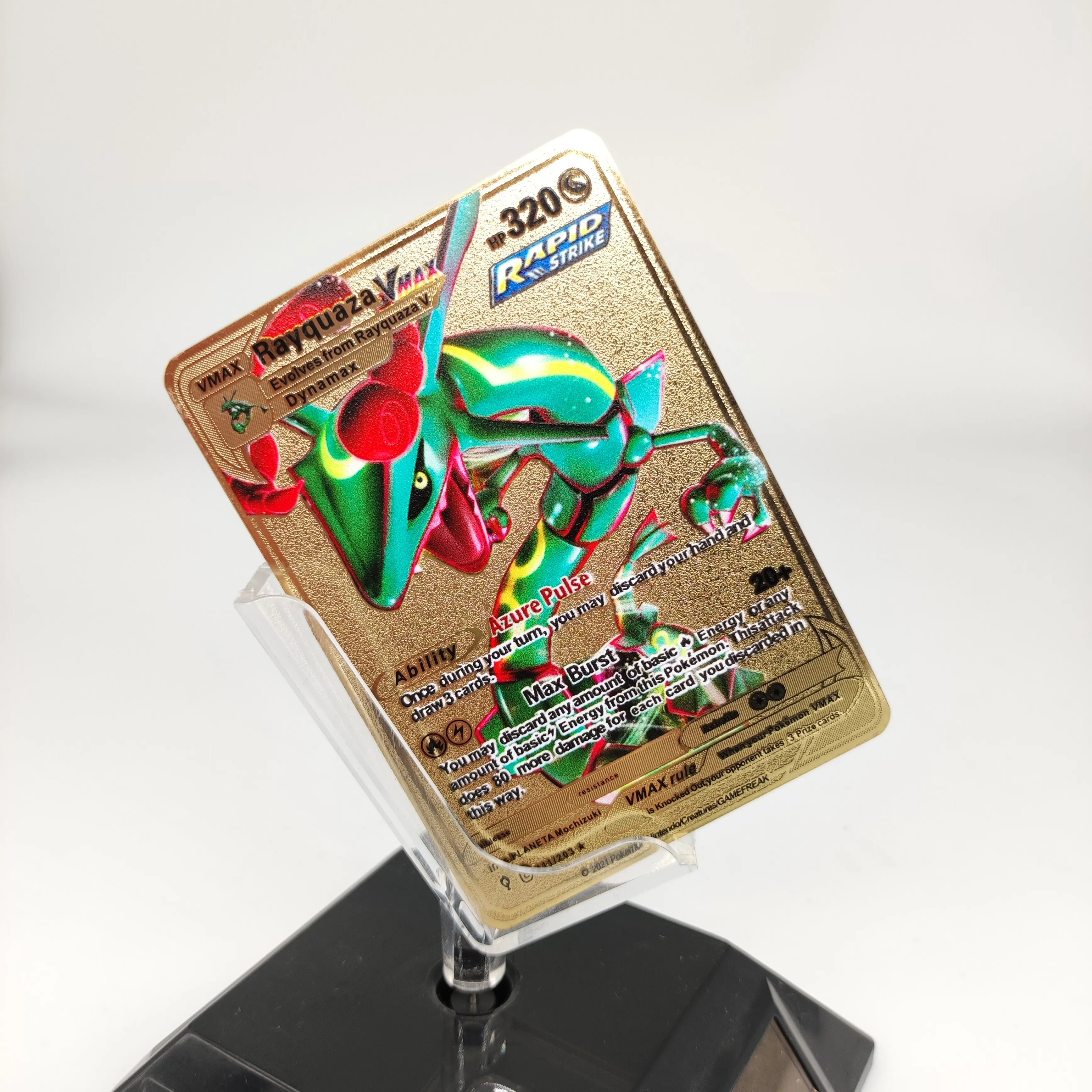 2022 Boya Vmax Gx Gold Card Metal Pokemon Cards 1st First Edition New Trading Playing Cards Game