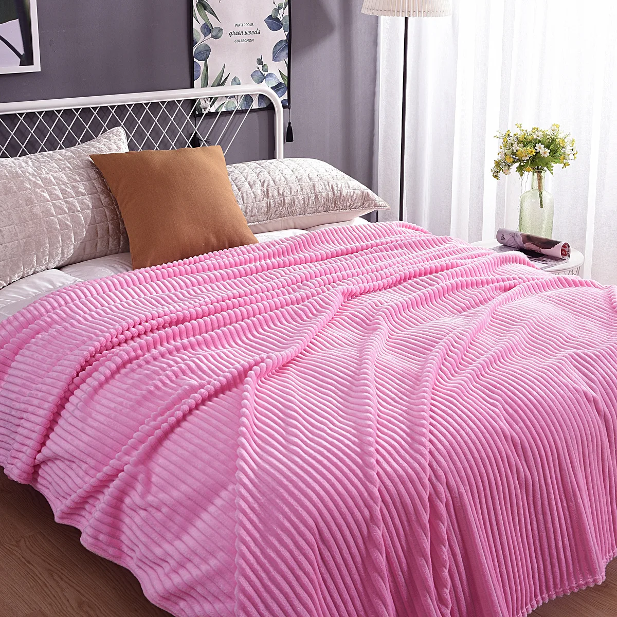 Agent Purchasing Solid Coral Fleece Winter Flannel Blankets For Beds Coverlet Sofa Cover Bedspread Soft Fluffy Plaid Blankets