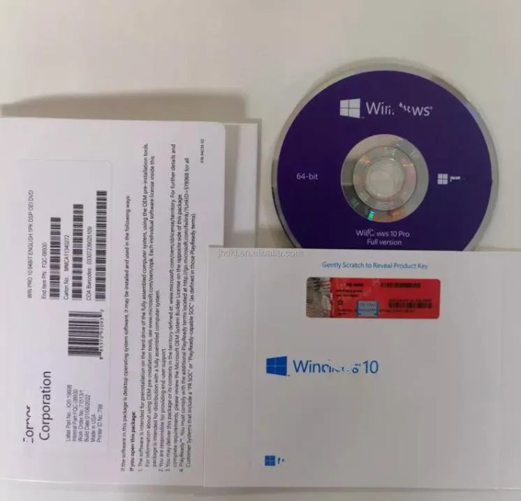 Многоязычный Win-dows 10 Pro DVD OEM Win профессиональное лицензионное программное обеспечение для компьютера