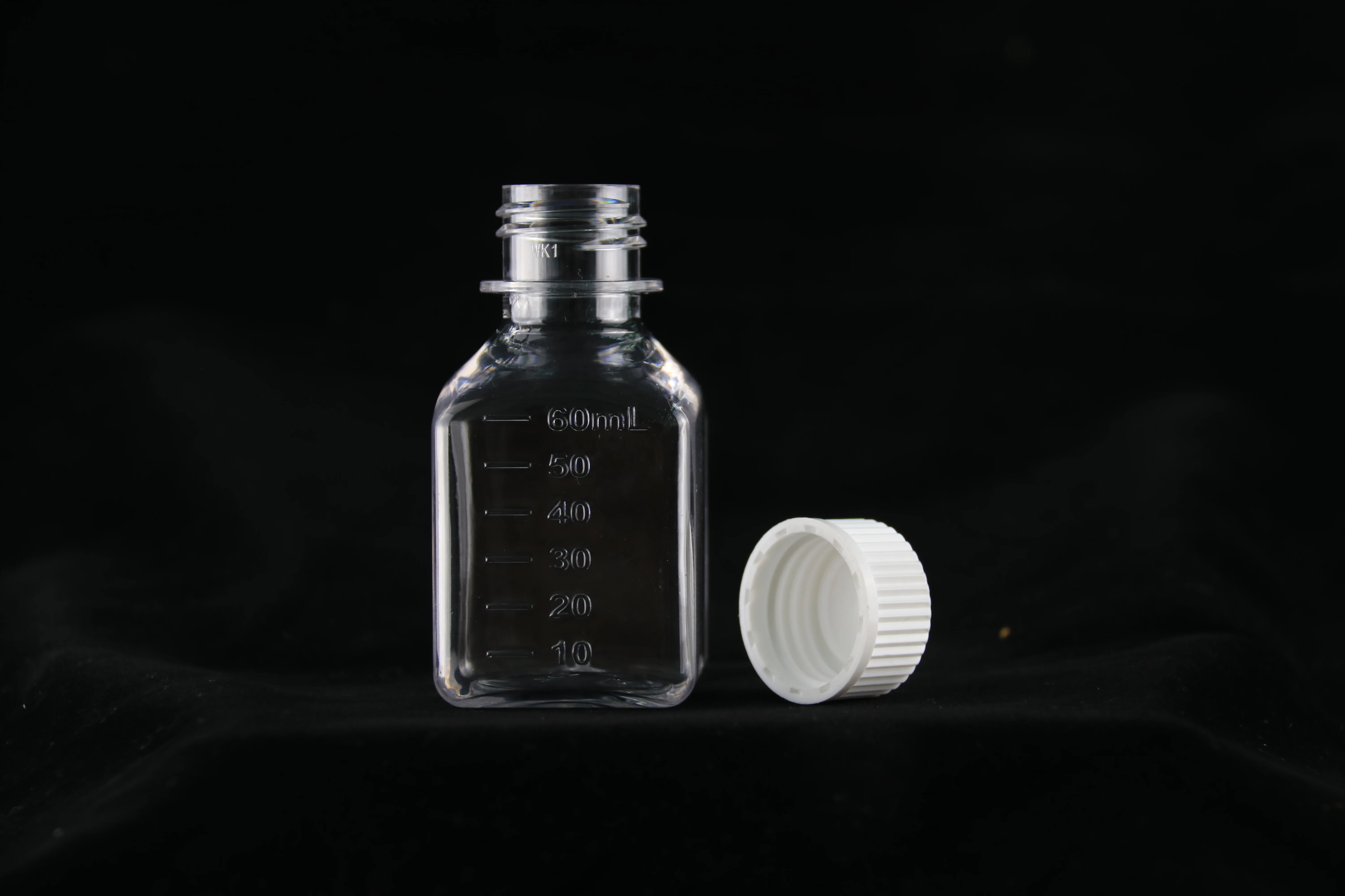 30ml PETG Square Media Bottle Food/Pharmaceutical Plastic Bottle With Screw Cap OEM/ODM