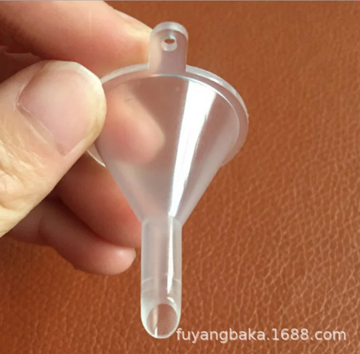 small mini cute plastic funnel with lace for Perfume cosmetic water laboratory Fill the bottle tool
