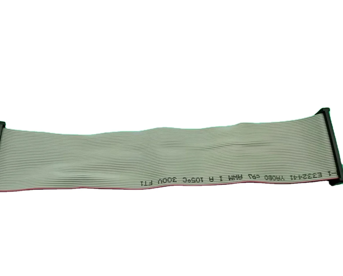 Grey Copper Harness Wire Line Connection Tinned Copper IDC Punctured Ribbon Cable