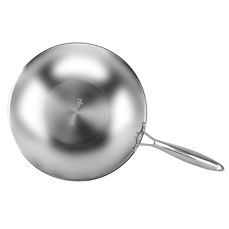 amercook non stick stainless steel handle woks granite pan kitchenware glass lid