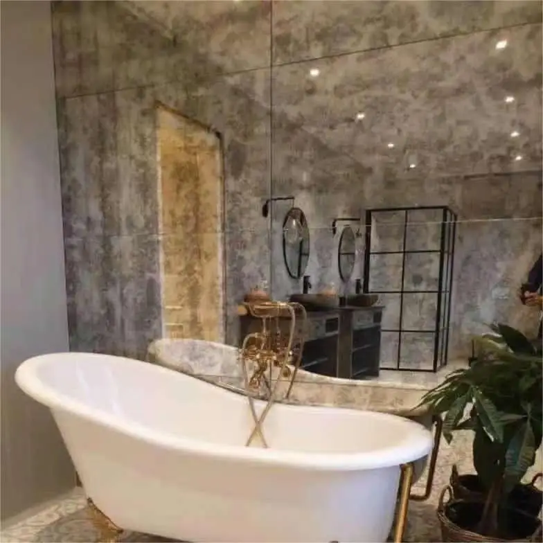 Wholesale pretty antique mirror standclear float glass factories in China vintage custom design mirror