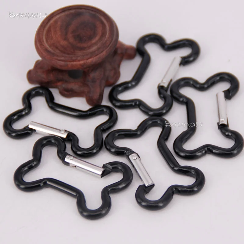 Dog Bone Shaped Aluminium alloy spring Hook for Carabiner