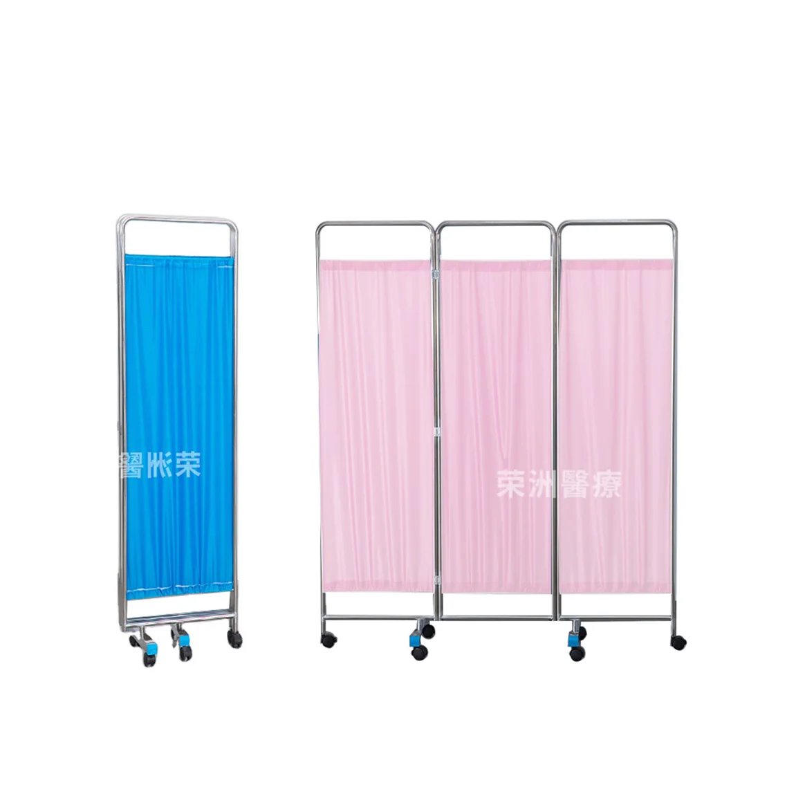 Factory Direct Good Quality Steel Frame Thickening Type Privacy Protection Hospital Screen Folding Ward Bedside Folding Screen