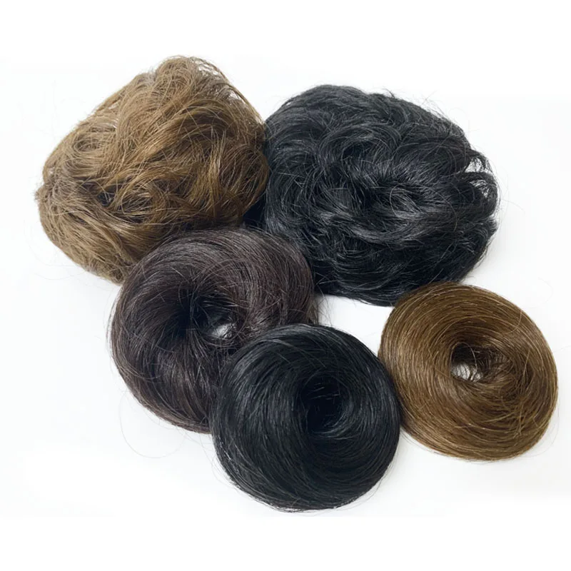 For Women Hair Bun Elastic Scrunchie Chignon Updo Curly Hair Bun